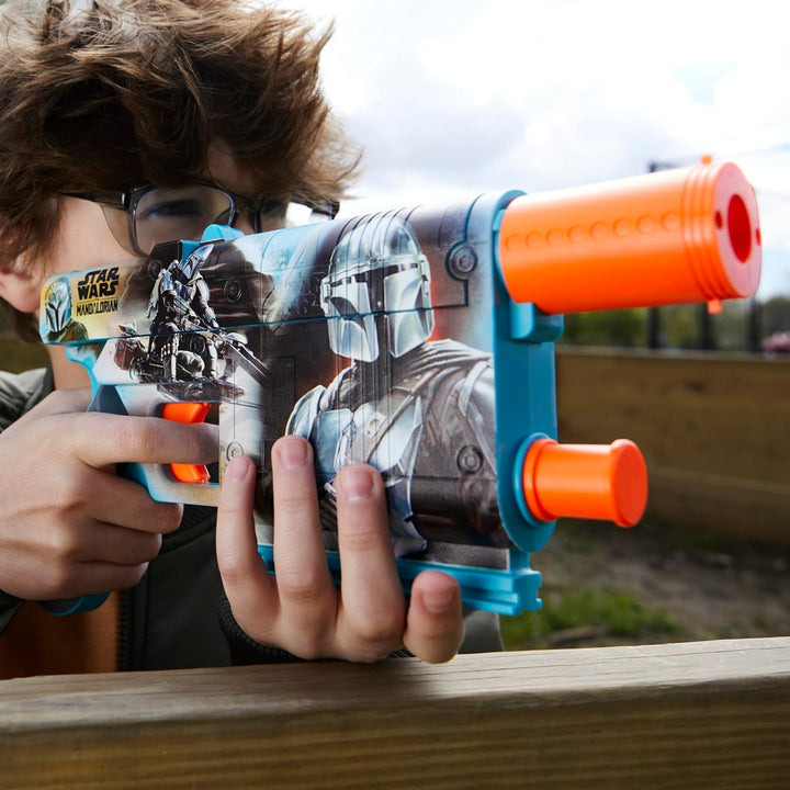 Star Wars the Mandalorian Dart Blaster, 12 Elite Darts, Internal Clip, Toy Foam Blasters for 8 Year Old Boys & Girls & Up