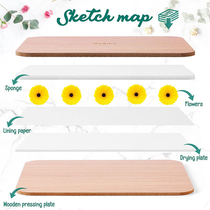 Professional Flower Press Kit 6 Layers 6.3 X 8.3 Inch , Flower Pressing Kit for Adults Kids, Great Gift for Daughter