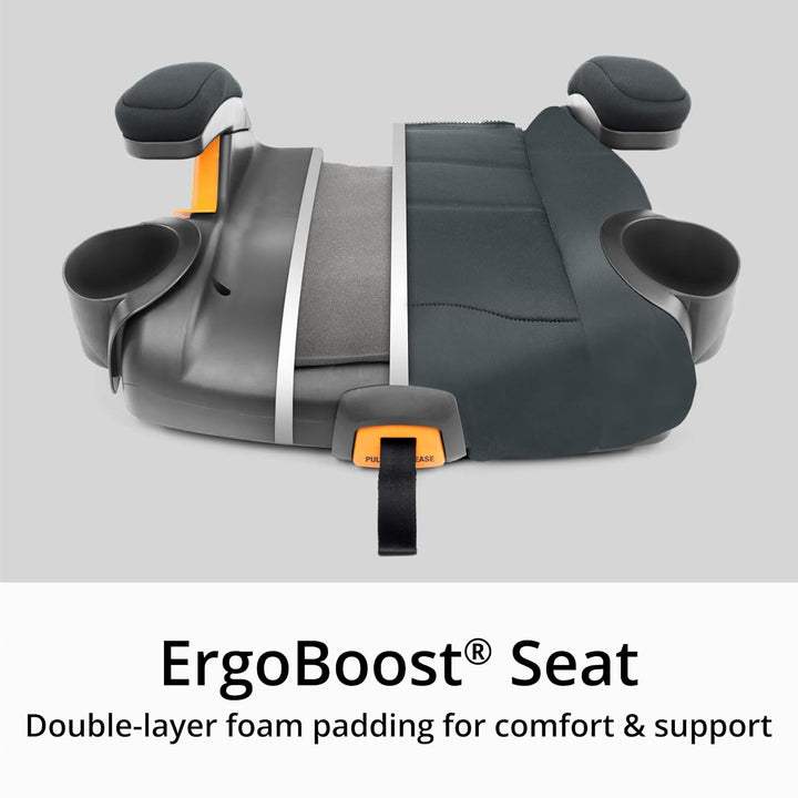 Kidfit Cleartex plus 2-In-1 Belt-Positioning Booster Car Seat, Backless and High Back Booster Seat, for Children Aged 4 Years and up and 40-100 Lbs. | Obsidian/Black