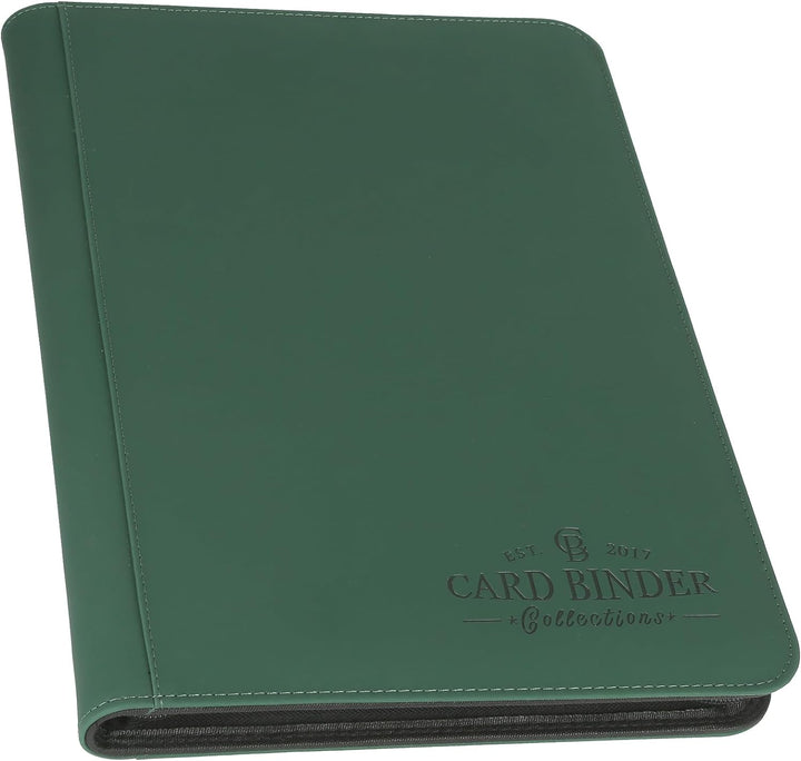 9 Pocket Card Binder, Premium Zip Trading Card Binder, 540 Double Sided Pocket PU Collection Binder, Collector Album, Card Folder for MTG, TCG, Sports Cards (Black)