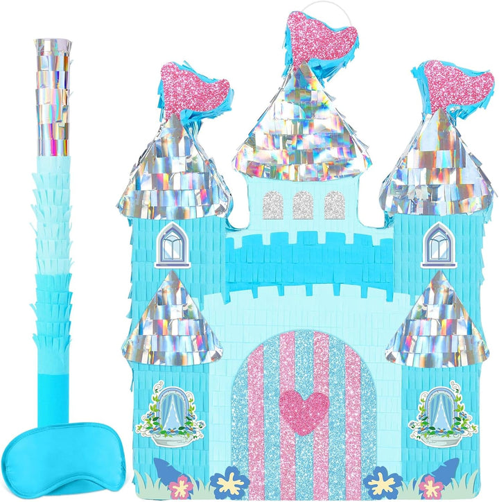 Unicorn Piñata - Unicorn Party Supplies Piñata Bundle with Blindfold and Bat for Girls Kids Rainbow Unicorn Theme Birthday Party Game Decorations (15.7" X 12.2" X 3.1")