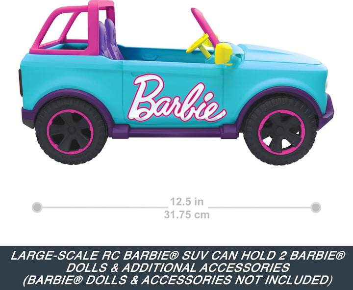 Hot Wheels RC SUV, Remote-Control Pink Vehicle That Fits 2 Fashion Dolls & Accessories, Includes Kid-Applied Stickers for Customization