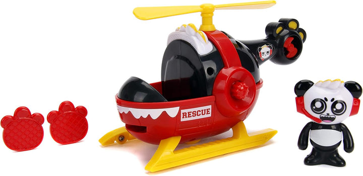 " Toys Ryan'S World Helicopter with Combo Panda Figure, 6"" Feature Vehicle Red" (30993)