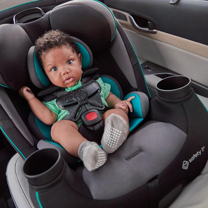 Grow and Go All-In-One Slim Convertible Car Seat, Rear Facing, 5-40 Lbs, Forward Facing (30–65 Lbs), High Back Booster Seat 40-100 Pounds, Alaskan Blue