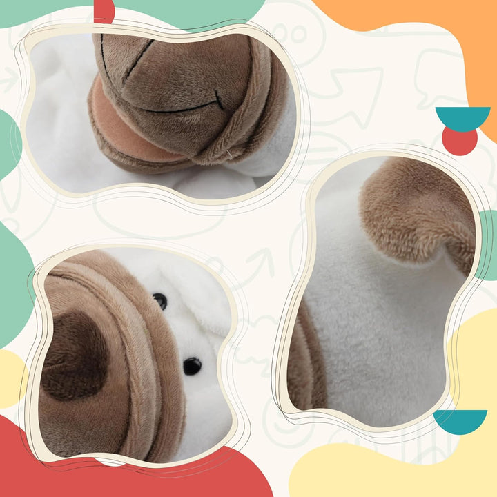 Puppy Hand Puppet Soft Animal Plush Toy with Movable Mouth Interactive Storytelling Cute Dog Toys Creativity and Imagination Christmas Birthday Gifts for Toddlers Kids,12.5''