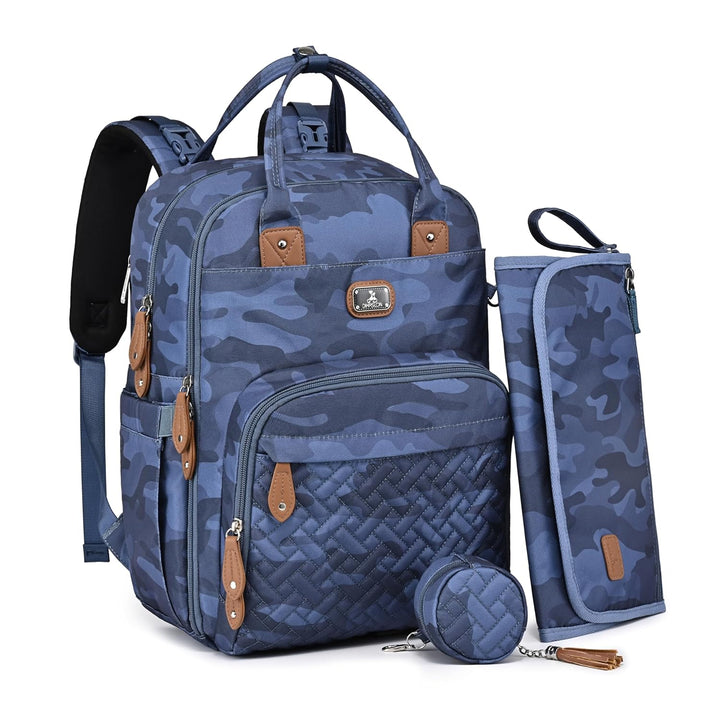 Diaper Bag Backpack with Portable Changing Pad, Pacifier Case and Stroller Straps, Large Unisex Baby Bags for Boys Girls, Multipurpose Travel Back Pack Moms Dads, Black