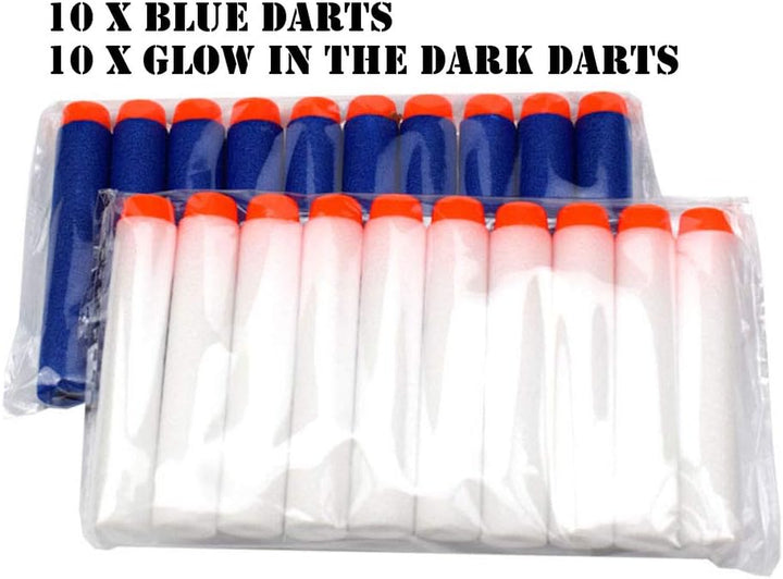 Tactical Vest Accessories Set for Nerf N-Strike Elite Series with 20 Refill Darts, 2 Quick Reload Clips, Wrist Ammo Holder, Safety Glasses, and Tube Mask