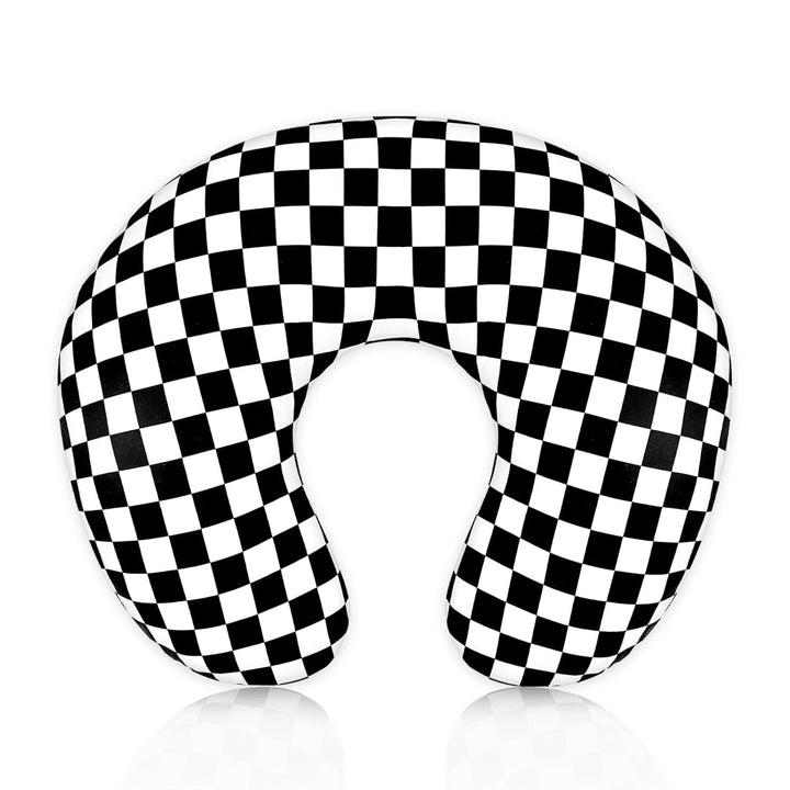 Nursing Pillow Cover, Stretchy Removable Case for Breastfeeding Pillows, Ultra Soft Comfortable Slipcover for Baby Girl and Boy, Light Brown Checkerboard
