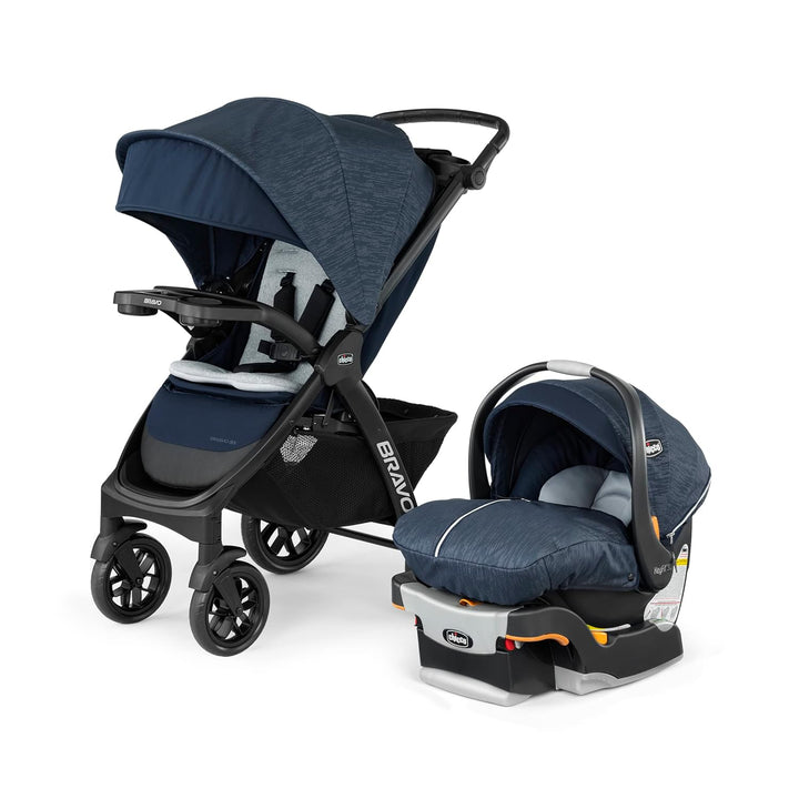 Bravo 3-In-1 Trio Travel System, Bravo Quick-Fold Stroller with Keyfit 30 Infant Car Seat and Base, Car Seat and Stroller Combo | Camden/Black