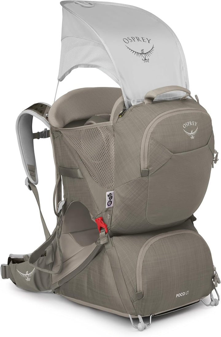 Poco LT Lightweight Child Carrier Backpack - Compact, Travel-Ready Kid Carrier with Sunshade and Adjustable Fit - Lightweight, Comfortable Hiking Carrier for Toddlers