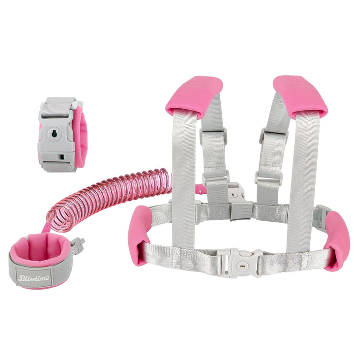 2 in 1 Toddler Leash - anti Lost Wrist Link for Toddlers - Toddler Harness, Baby Leash, Leash for Toddlers, Wrist Leashes, Child Leashes for Toddlers, Not Easy to Open without Key