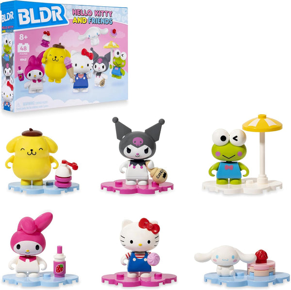 Hello Kitty and Friends Minifigures 6-Pack - Hello Kitty, Cinnamoroll, Pompompurin, My Melody, Keroppi, & Kuromi - Amazon Exclusive - Ages 8+, 0142