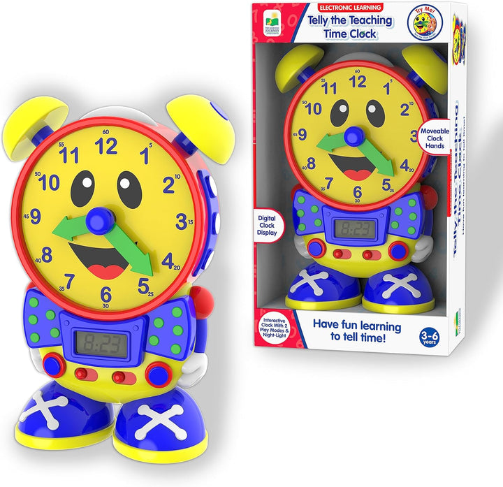 - Telly Jr. Teaching Time Clock - Primary Color - Telling Time Teaching Clock - Toddler Toys & Gifts for Boys & Girls Ages  - Award Winning Toys