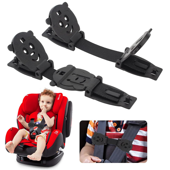 Anti Escape Buckle Lock Clip Baby Harness Chest Clip, Baby Safety Strap Prevent Children/Kids(Under 1.5 Years Old) Taking Their Arms Out of High Chairs/Strollers/Baby Reins(2 Pack)
