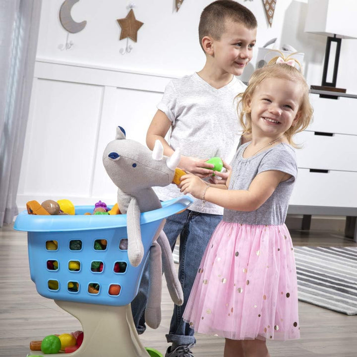 Little Helper'S Shopping Cart for Kids, Play Grocery Cart, Made of Durable Plastic, for Toddlers 2+ Years Old, Blue
