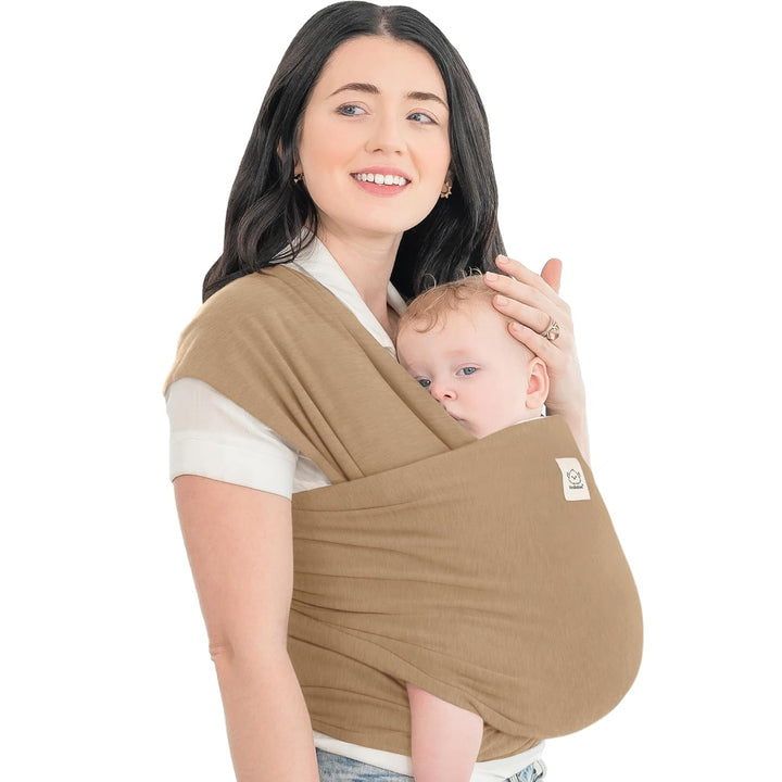 Baby Wrap Carrier - All in 1 Original Baby Carrier Newborn to Toddler Sling, Easy to Wear, Hands Free Bonding, Lightweight, Breathable Infant Wraps (Trendy Black)