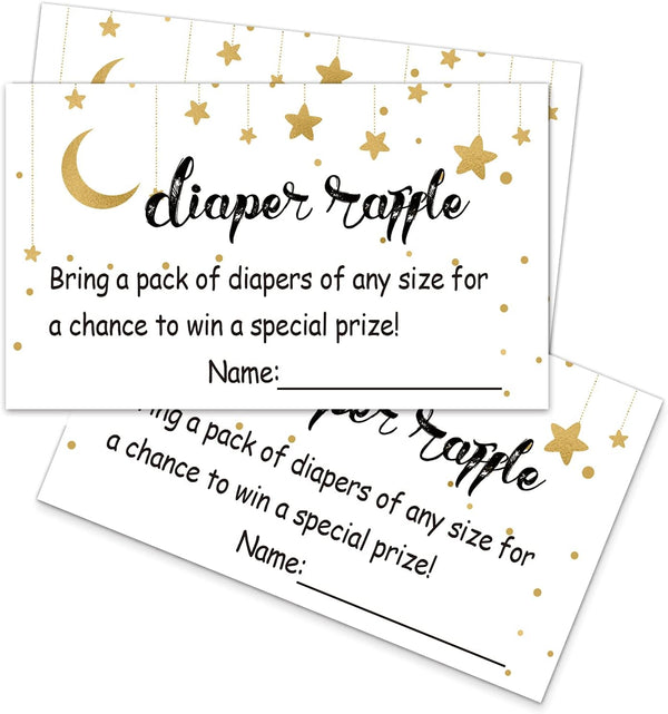 50 Pcs Diaper Raffle Tickets for Girl or Boy Baby Shower Invitations,Baby Shower Game, Bring a Pack of Diapers to Win Favors