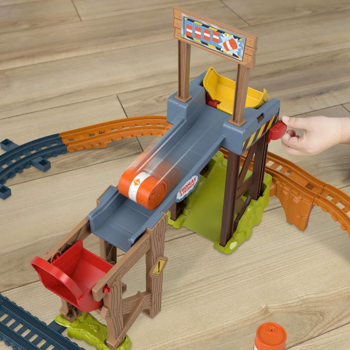 Motorized Toy Train Set Diesel’S Lift & Load Construction with Track & Cargo for Preschool Kids Ages 3+ Years