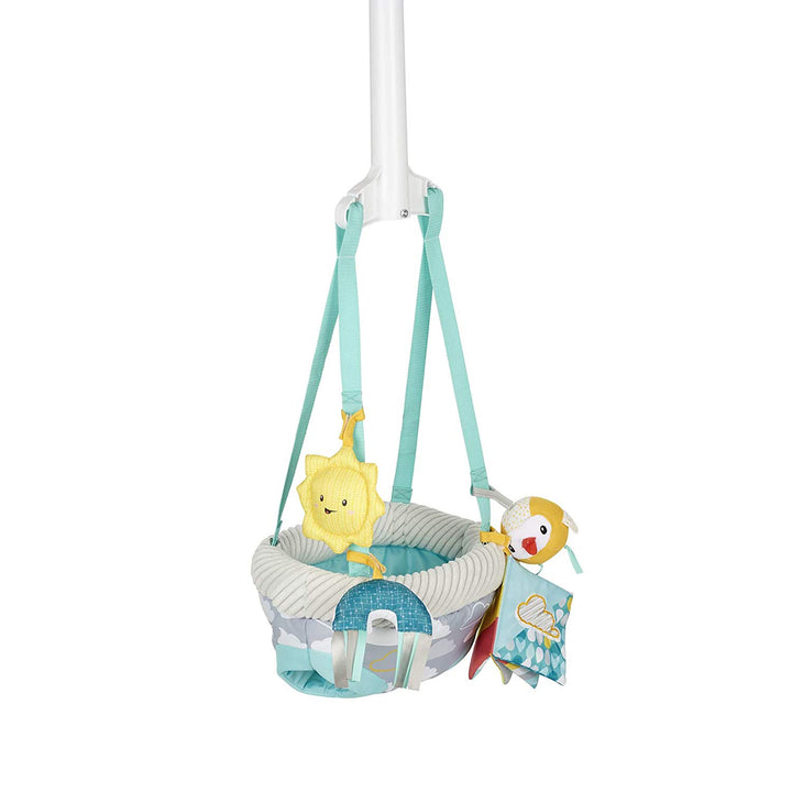 Exersaucer Johnny Jumper Featuring Easy-To-Use Clamp Attachment for Quick and Tool-Free Set up and Adjustable Straps to Customize the Height for Your Child, Owl
