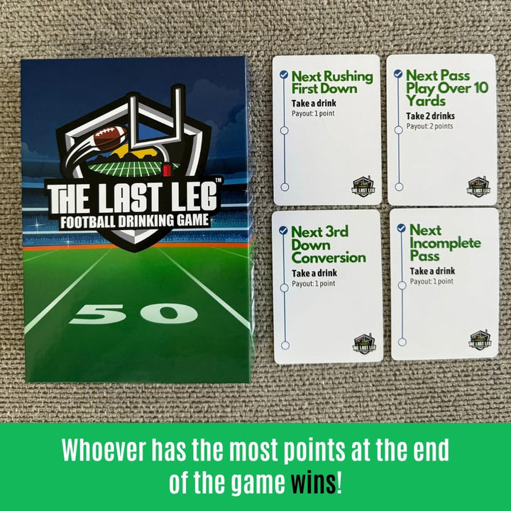 the Last Leg - Live Football Drinking Game. Perfect for Game Days, Tailgates, Parties, and Pre Games.