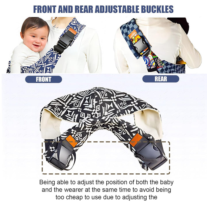 Baby Sling Carrier,Baby Sling,Toddler Carrier,Adjustable and Non-Slip Hip Seat Carriers Carrying 10-30 Lbs(Black)