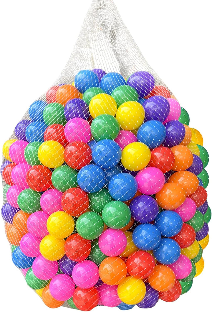 200/500/1000/2000 Count Plastic Soft Plastic Ball Pit Balls Colorful Play Pit Balls for Pet Dogs Ball Pit 2.2" Large Phthalate Free Bpa Free Balls for Toddlers 1-3 Baby Kids