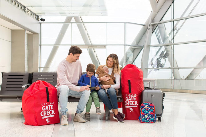 Gate Check Bag for Umbrella Strollers - Travel Bag for Airplane, Fits Most Single Umbrella Baby Strollers, Airport Accessories for Gate Check, Flying Essentials - Red