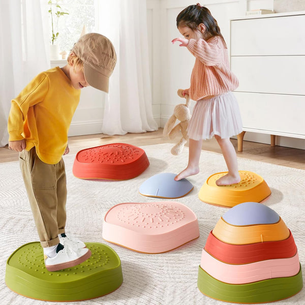 Stepping Stones for Kids, 5Pcs Non-Slip Toddler Stepping Stones, Sensory Stepping Stones for Promoting Toddler'S Balance & Coordination Skills, Stepping Stones for Toddlers 3-5