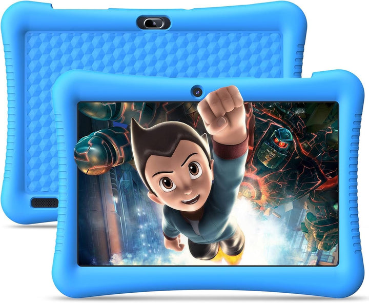 Kids Tablet 10 Inch Android 13 with Shockproof Case, Quad-Core 32GB, 128GB Expandable, Parental Control, Pre-Installed Apps, 6000Mah Battery, Gifts for 3-12 Year Olds