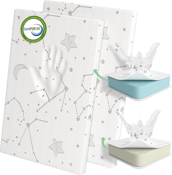 Pack and Play Mattress Topper Baby Pack N Play Mattresses for Playpen and Playard with Washable Cover 38"X26"X1", 1 Pack Firm Foam