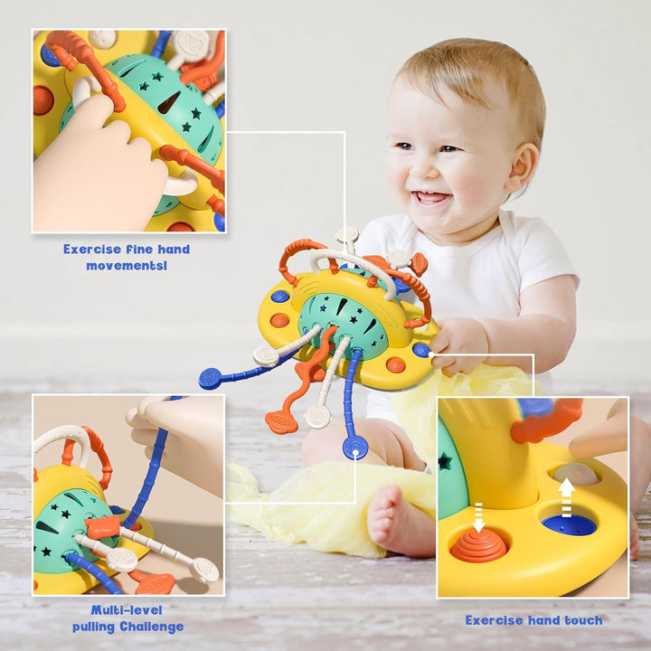 Baby Toys Silicone Suction Cup Toy for High Chair Toddler Sensory Toys for 6 12 Month Baby Montessori Toy for 1 Year
