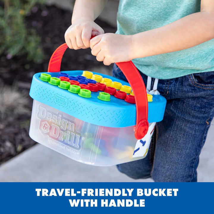 Design & Drill Bolt-It Bucket - Construction Toys & Toddler Tools, Kids Tool Set with Real Electric Drill Toy, Take Apart STEM Set, Building Kits and Gifts for Ages 3+