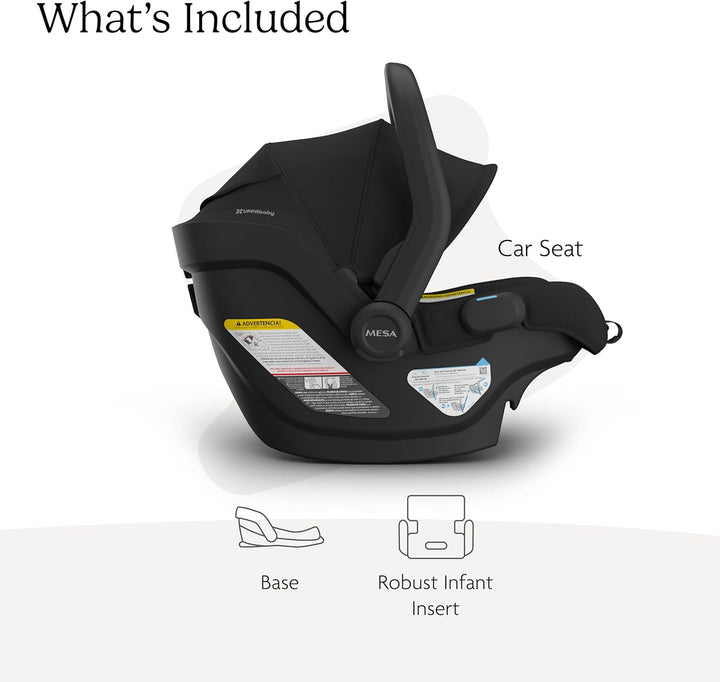 Mesa V3 Infant Car Seat - Easy Installation + Smartsecure Technology - Attaches to Stroller | Base + Infant Insert Included - Jake (Charcoal)