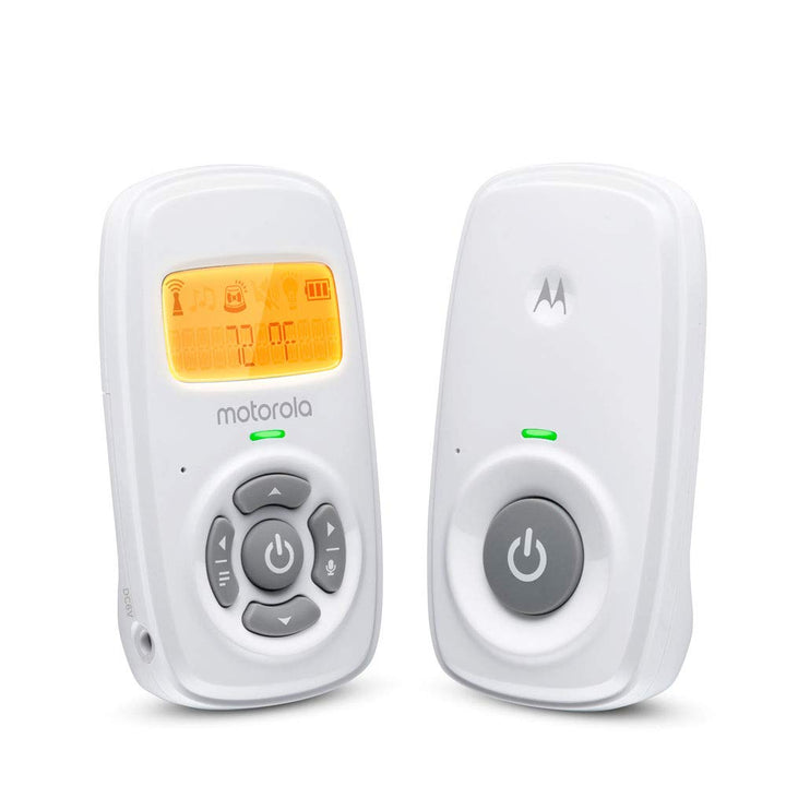 MBP24 Audio Baby Monitor with Room Temperature Display, High Sensitivity Microphone and Two-Way Talk, White