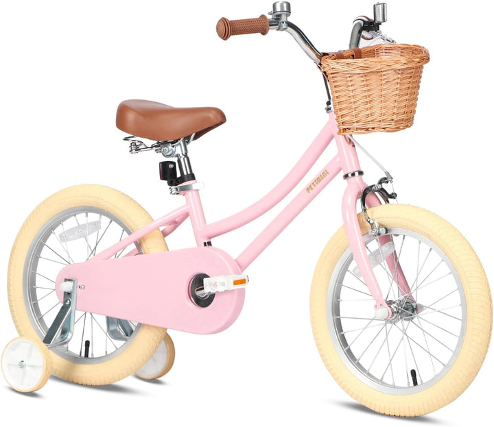 Girls Bike with Basket for 2-12 Years Old Kids, 12 14 16 18 20 Inch Bicycle with Bell Training Wheels, Multiple Colors