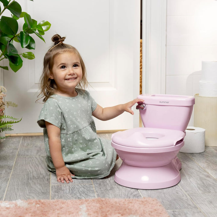 Summer by  My Size Potty Pro in Pink, Infant Potty Training Toilet, Lifelike Flushing Sound, for Ages 18 Months, up to 50 Pounds