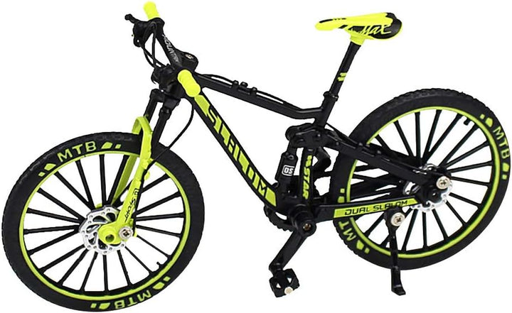 Alloy Mini Downhill Mountain Bike Toy, Die-Cast BMX Finger Bike Model for Collections (Black/Red)