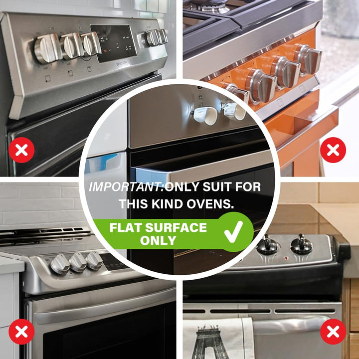 Mom'S Choice Gold Awards Winner -  1 Pack Childproof Oven Door Lock, Oven Front Lock Easy to Install & Heat-Resistant Material No Tools Need or Drill (Black)(Only for Flat Surface)