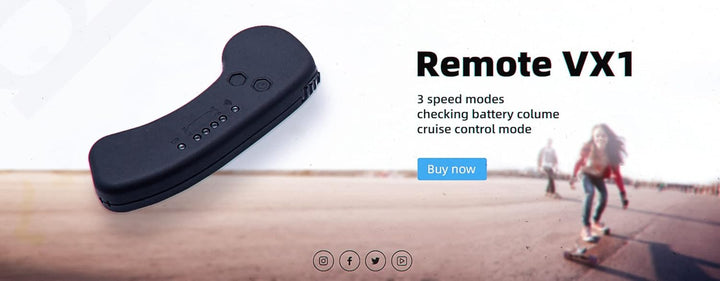 2.4Ghz Remote VX1 for DIY Electric Skateboard/Long Board Remote Controller with Receiver Universal (V4 Version)