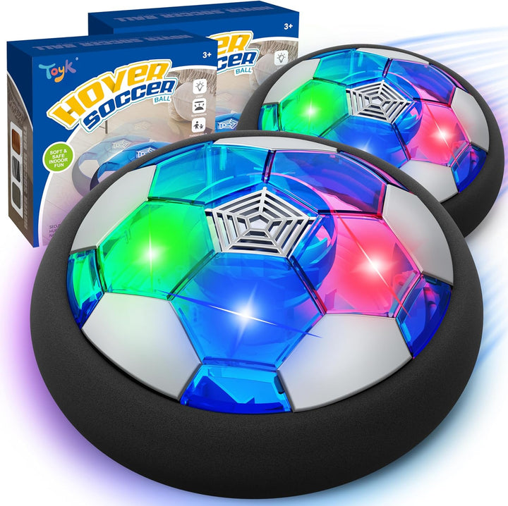 Boy Toys - LED Hover Soccer Ball - Air Power Training Ball Playing Football Indoor Outdoor Game - Birthday Gifts for Kids, Age 3 4 5 6 7 8-12 Year Old Boys - Soccer