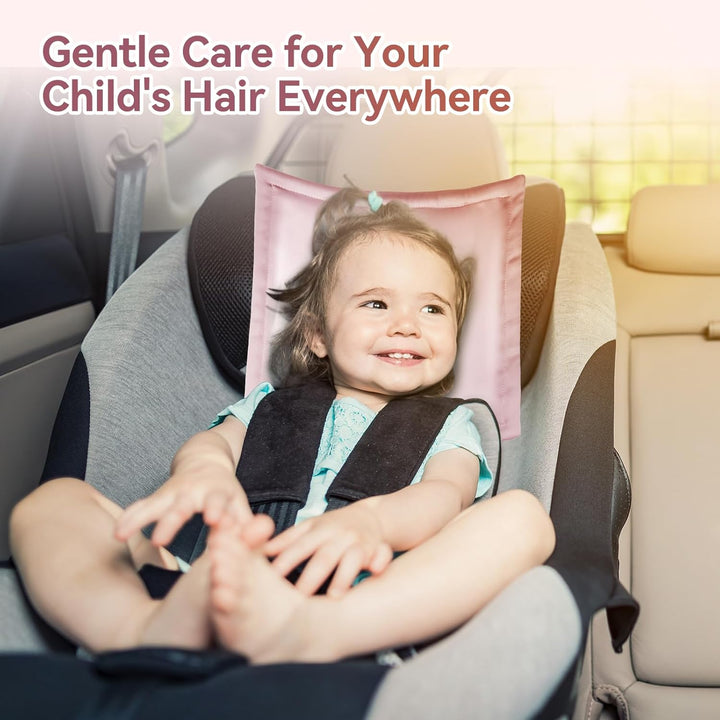 Silk Head Carseat Cover for Baby:  Satin Car Seat Head Cover for Babies Headrest Protector 2Pcs Pink for Girls Infant Sleeping Hair Protection