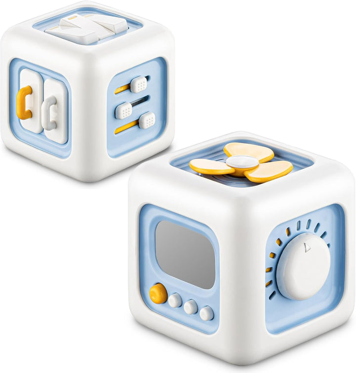 Busy Cube Toys for 1 Year Old Boy, Montessori Toys for 1+ Year Old, Travel Sensory Toys for Toddlers 1-3, Learning Fine Motor Skills| 1St Birthday Gifts Boy 9 12 Months +