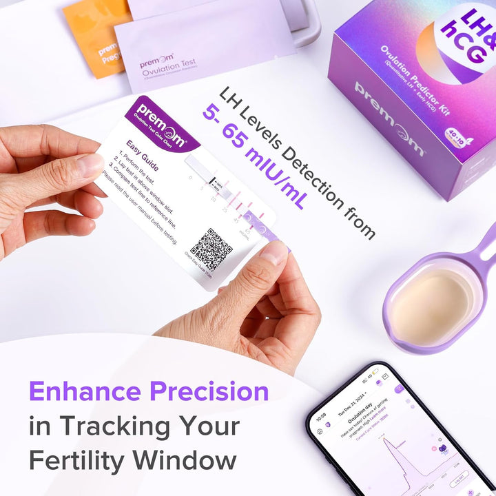 Quantitative Ovulation Predictor Kit：40 Ovulation Tests + 10 Pregnancy Tests - Advanced Ovulation Test Strips Combo 40LH+10HCG Test