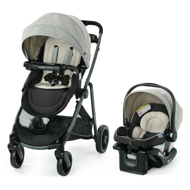 Modes Pramette Travel System | Stroller & Car Seat Combo | 3-In-1 Stroller Modes | Includes  Snugride 35 Infant Car Seat | Ellington