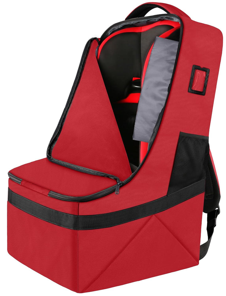 Padded Car Seat Travel Bag Backpack for Airplane, Heavy Duty Car Seat Bags for Air Travel, Carseat Cover for Airplane Travel with Shoulder Strap, Car Seats Carrier for Airport, Black