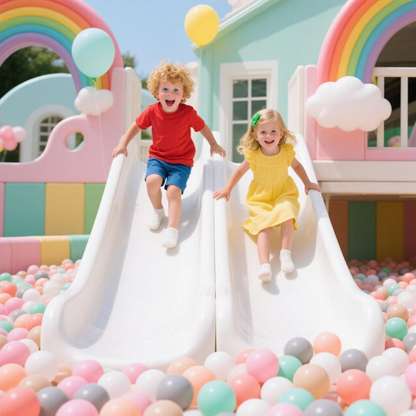 Ball Pit Balls for Toddler, Baby Plastic Playballs Kids Soft Pastel Pelotas Non-Toxic Bpa-Free Pearl Blue+Light Blue+White 100 Balls
