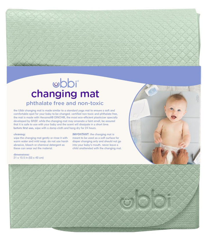 On-The-Go Diaper Changing Baby Mat, Soft and Comfortable Diaper Bag Accessory Must Have for Newborns, Easy to Clean, Portable Folding Pad, Baby Traveling Accessories, Sage Green