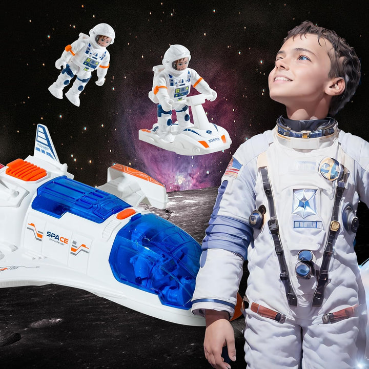 Concentration Focus, Rocket Spaceship Shuttle Toy, with Astronaut Figure - Rocket Toys, Oys - Astronaut Exploration Birthday Plane Gift, Educational, Concentration, Learning
