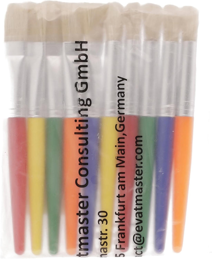Large Chubby Paint Brushes round and Flat Preschool Paint Brushes for Washable Paint Acrylic Paint for Toddler , 10Pcs