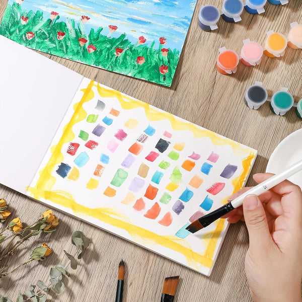 Watercolor Paper Pad, 5.5"X8.5” (24 Sheets, 140Lb/300G), Spiral - Bound with Tear - Line. a Watercolor Journal and Sketchbook for Adults & Kids - Ideal for Smaller - Sized Exercises or Travel